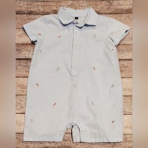 Janie and Jack Bunny Rabbit & Carrot Easter Romper Boys 12-18M VGUC